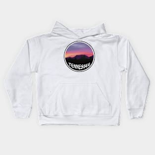 Tennessee Sunset Landscape Illustration Kids Hoodie